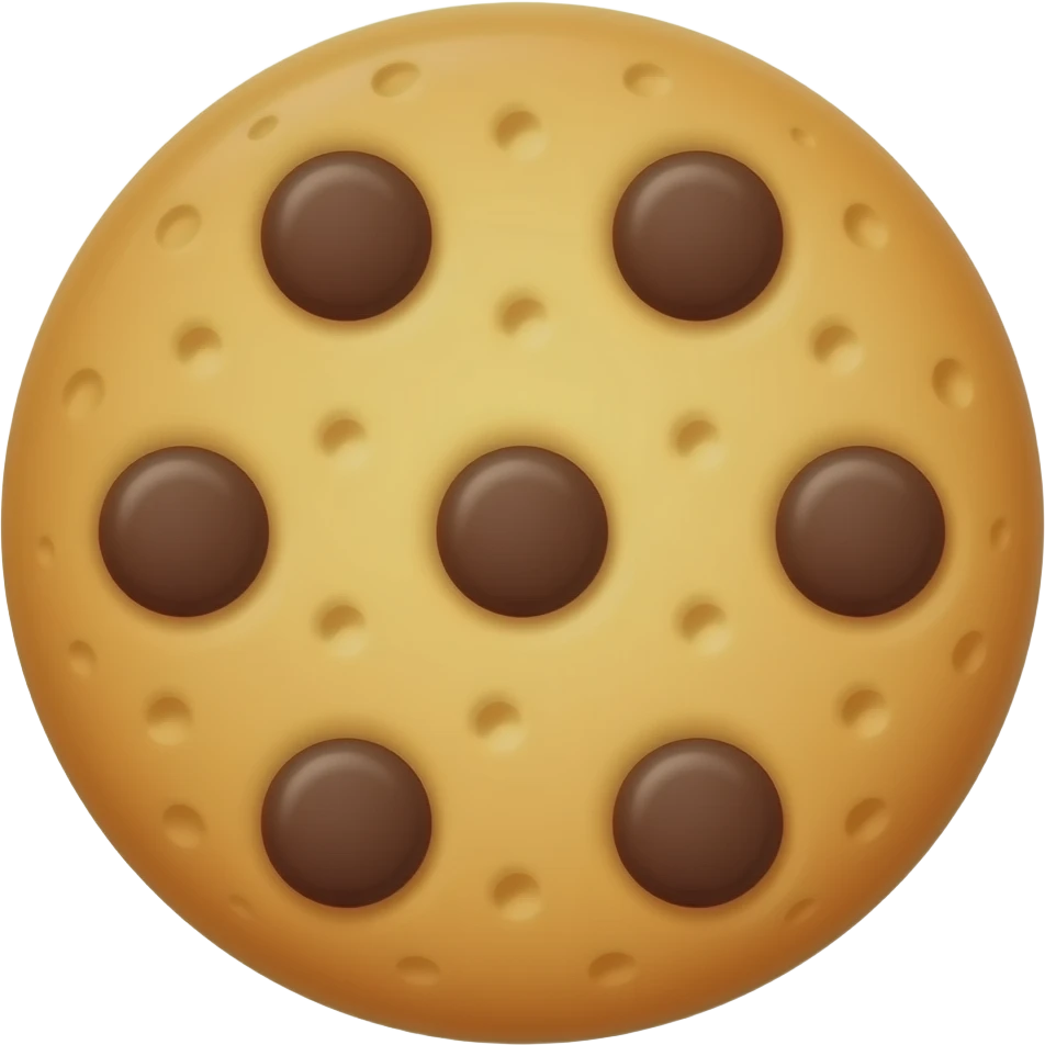 basic cookie no chocolate chips emoji