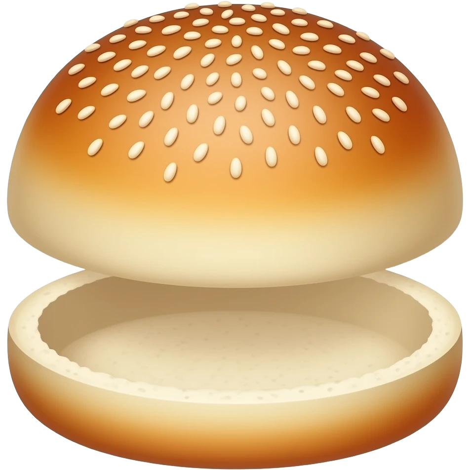 A burger without foods only leaving the bottom and top buns emoji