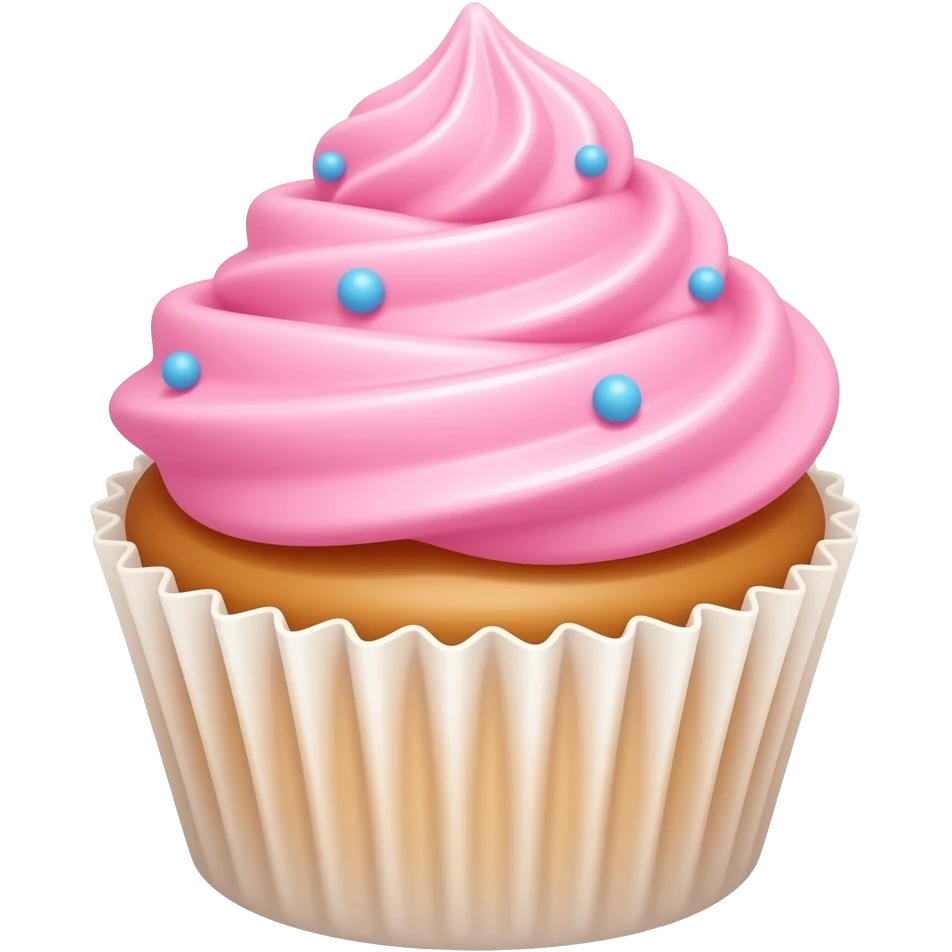 Cupcake with pink icing emoji