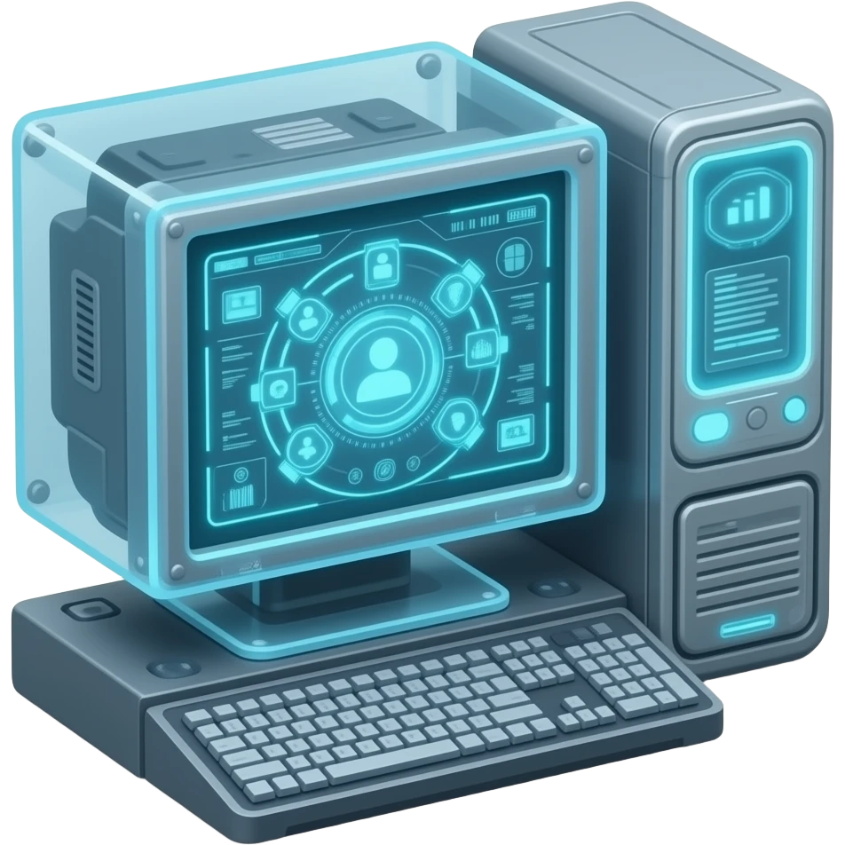 futuristic computer emoji