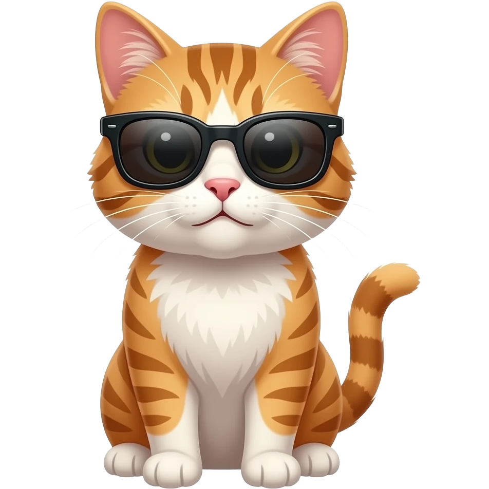 Cat wearing sunglasses emoji