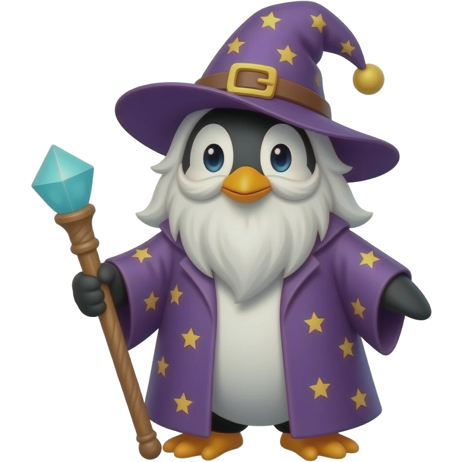 Penguin Wizard emoji