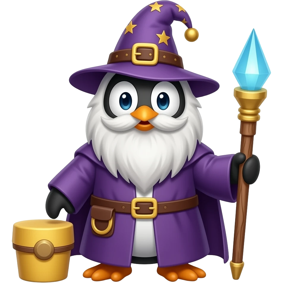 Penguin Wizard emoji