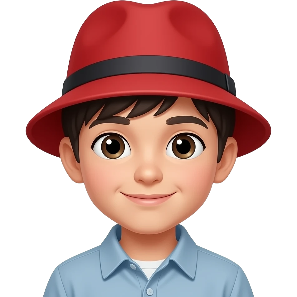 kid wearing a red hat emoji