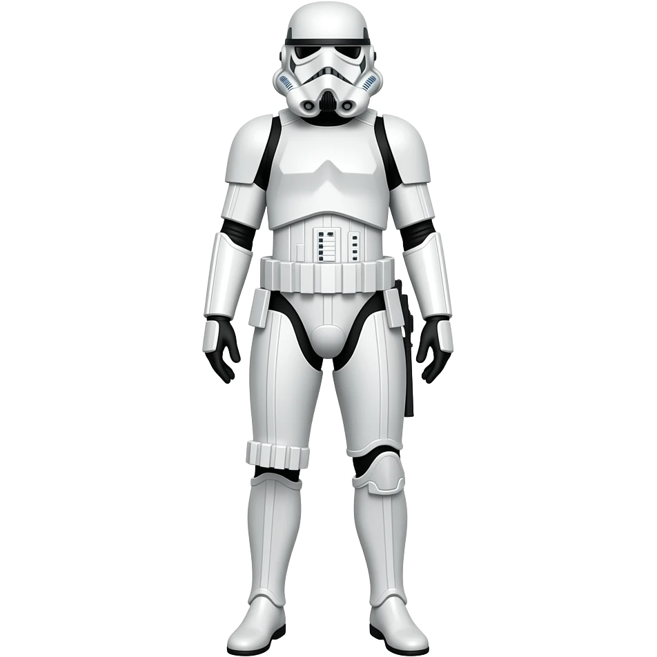 Full Length body Realistic female stormtrooper emoji