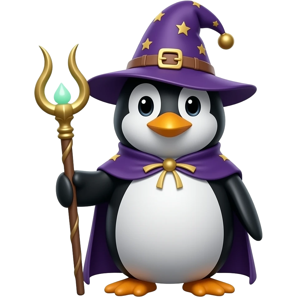 Penguin Wizard emoji