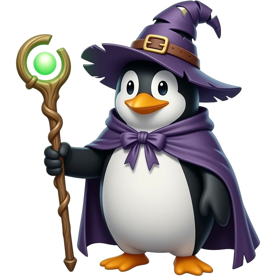 Penguin Wizard emoji
