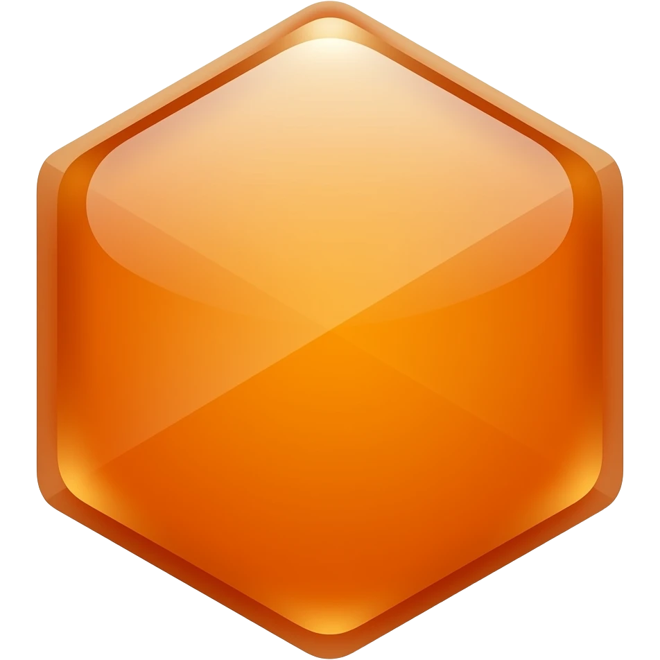 Hexagon oranye emoji