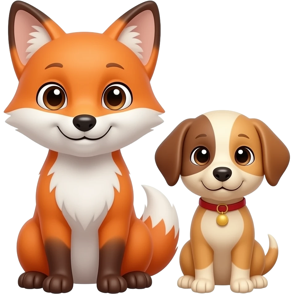Fox and puppy emoji