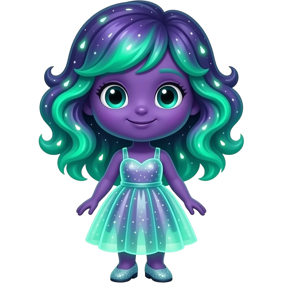 Full body aurora boreal mascot, northern lights magic, big head, small ...