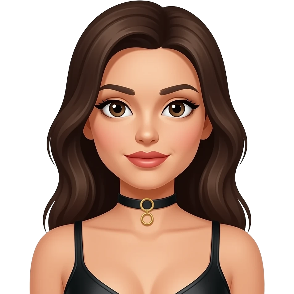 Make the woman in the image look femdom emoji