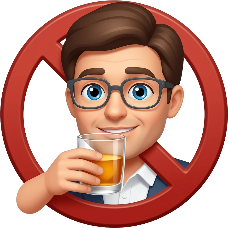 No drinking bourbon emoji