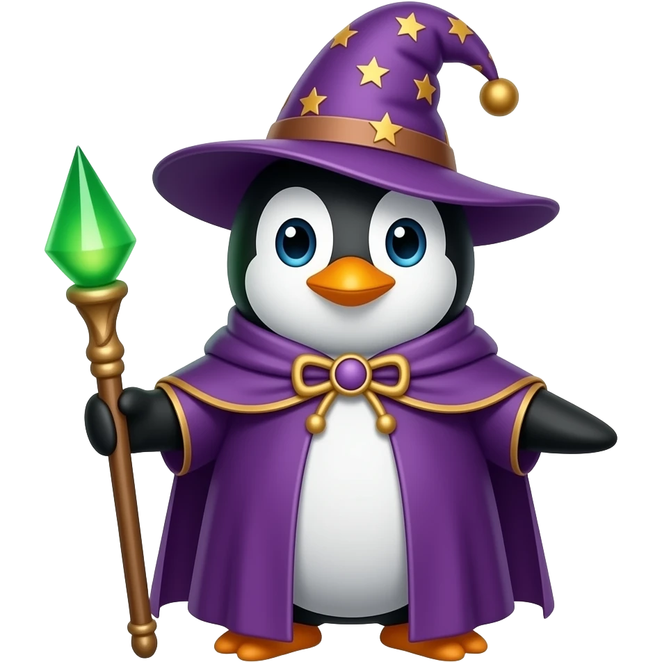Penguin Wizard emoji