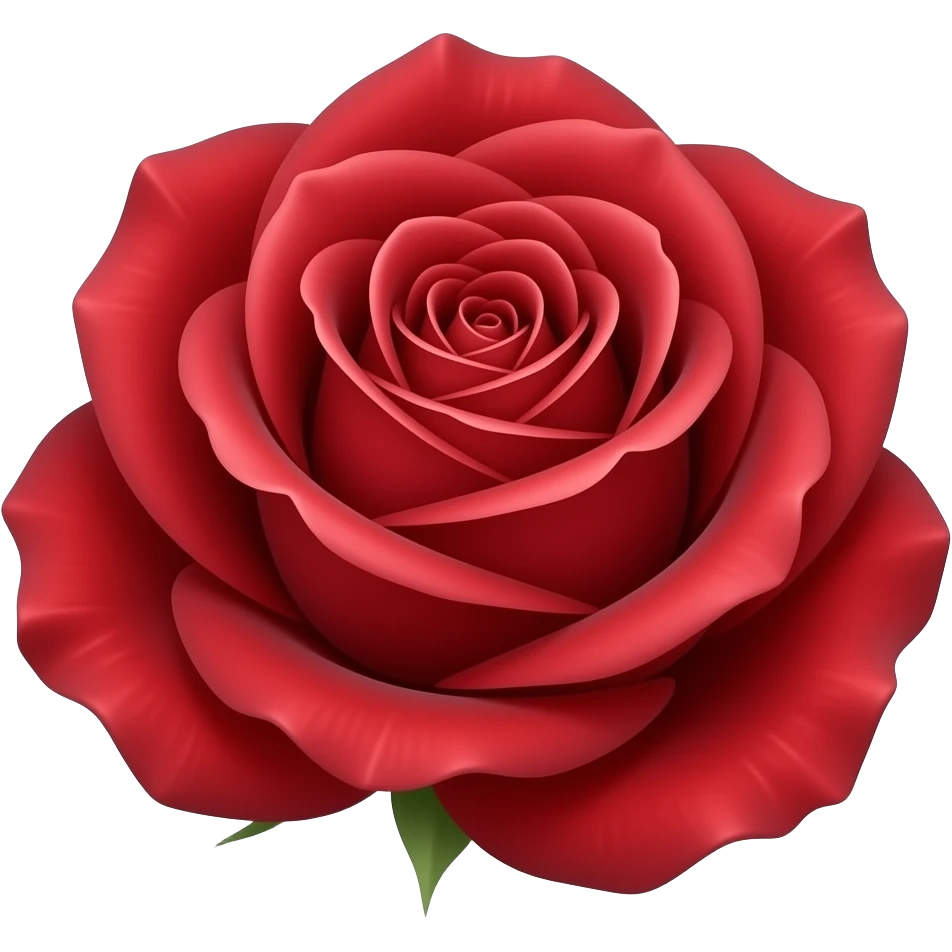 Realistic vector rose, saturated red with crimson undertones, detailed ...