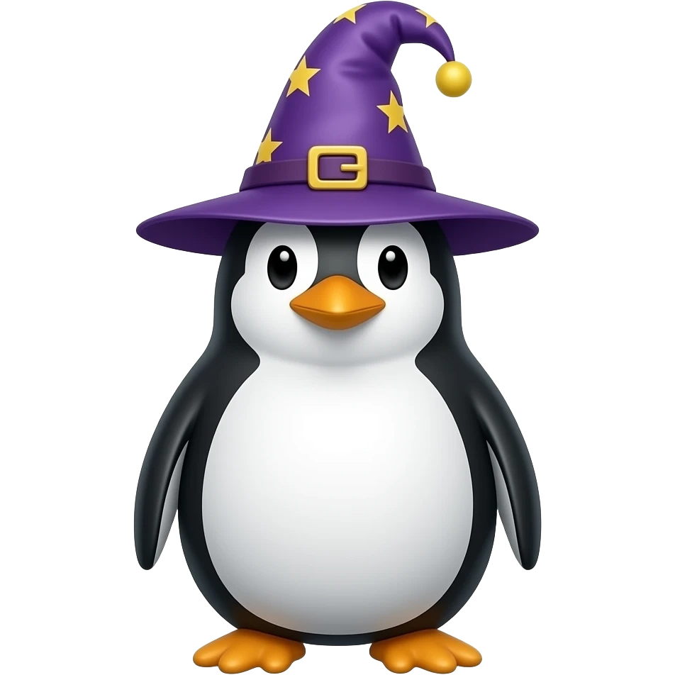 Penguin Wizard emoji