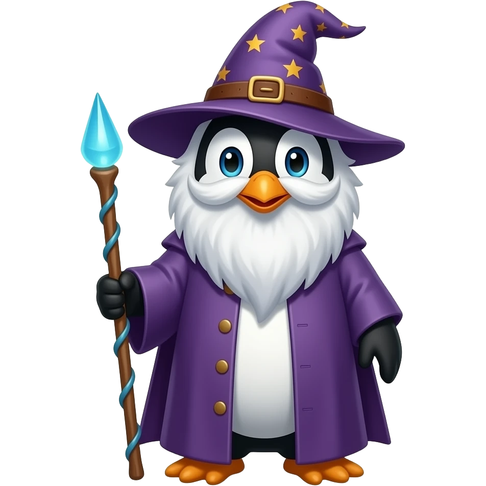 Penguin Wizard emoji