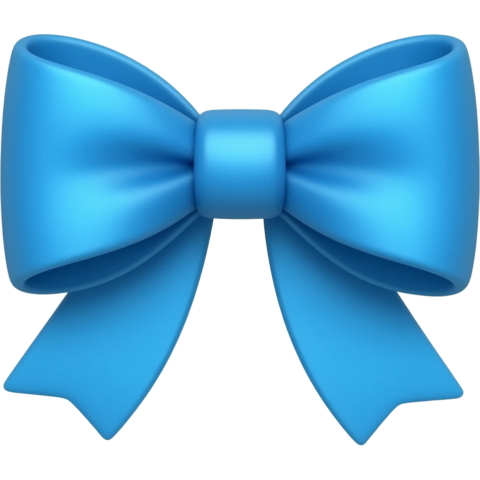 Fiocco blu emoji
