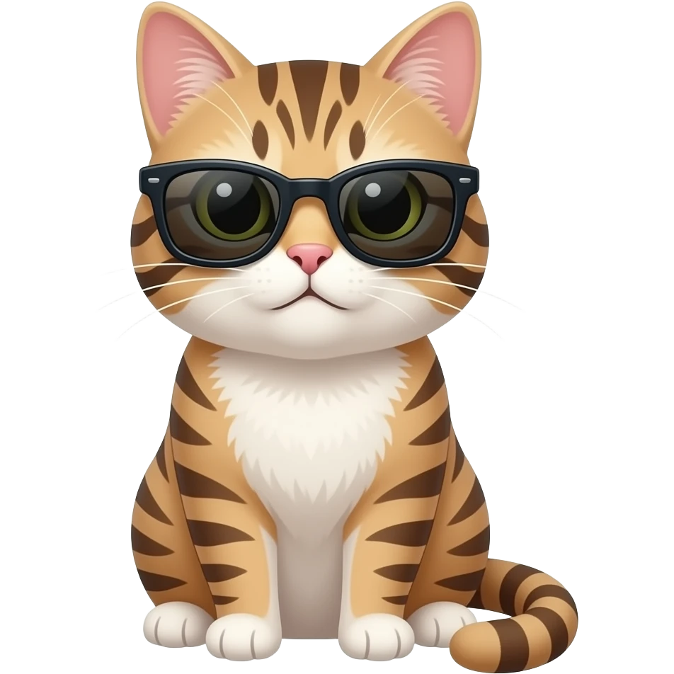 Cat wearing sunglasses emoji