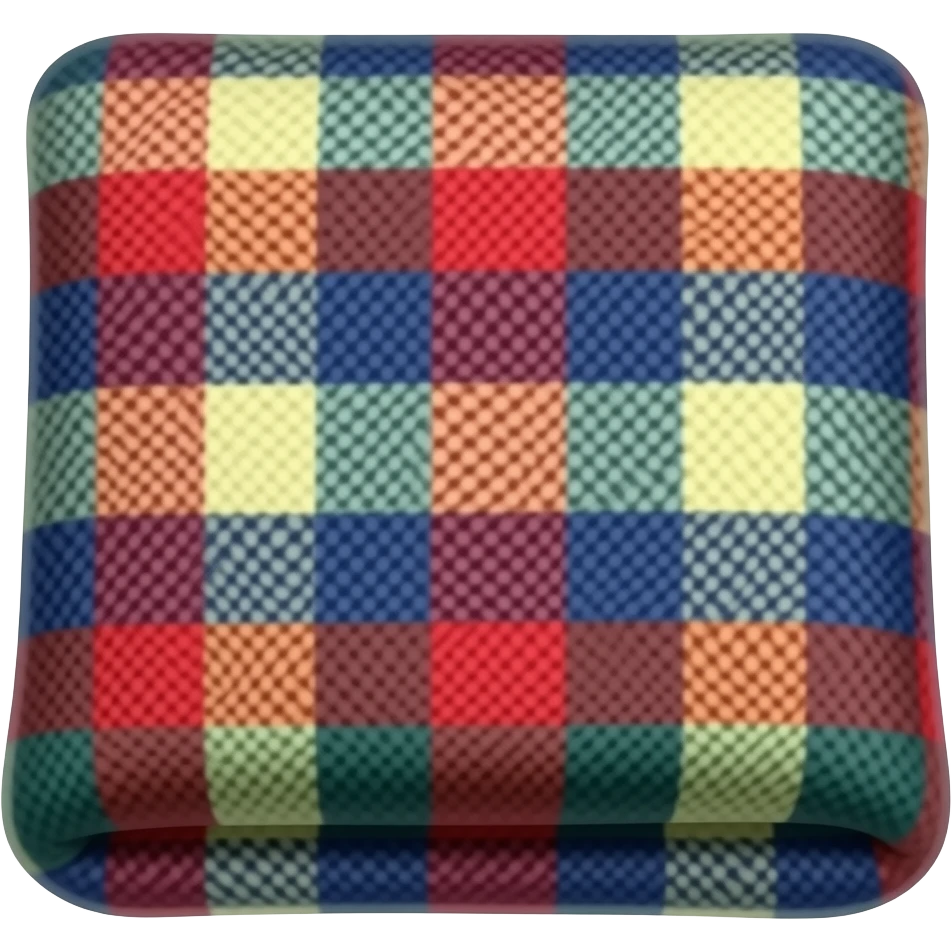 blanket plaid folded patchwork emoji