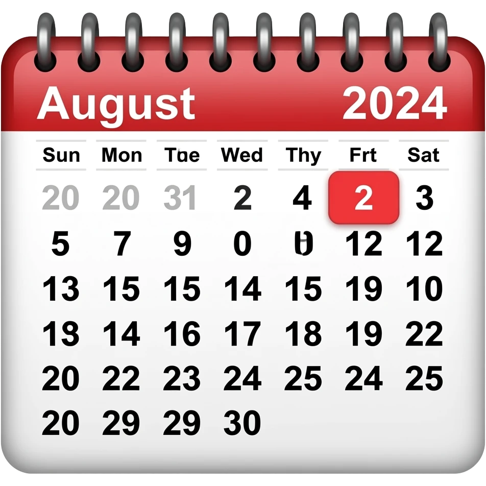 1st AUG DATE emoji