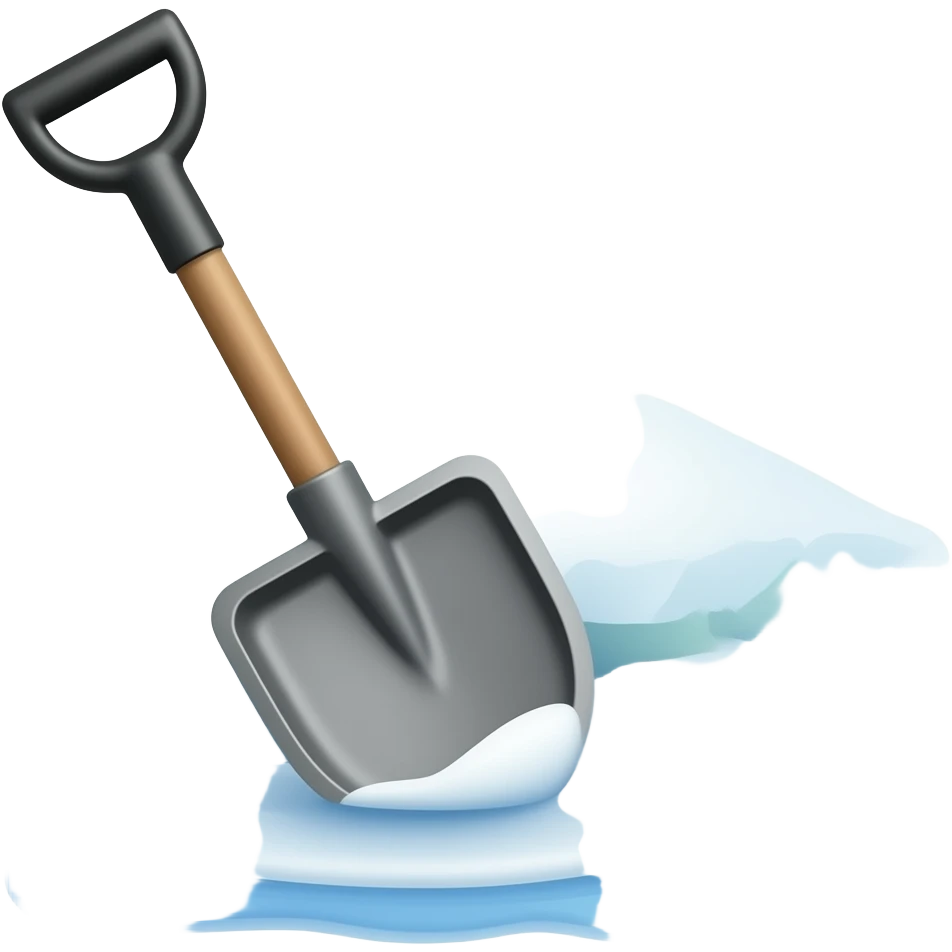 snow shovel emoji
