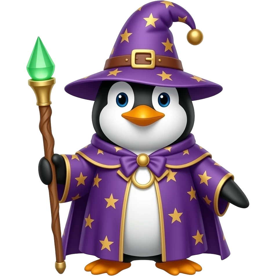 Penguin Wizard emoji