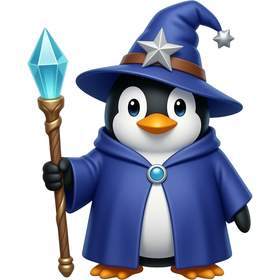 Penguin Wizard emoji
