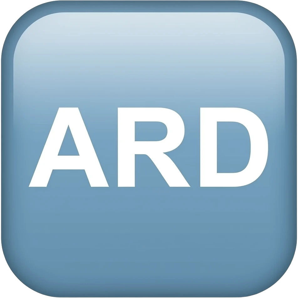 write 'ARD" in a square emoji