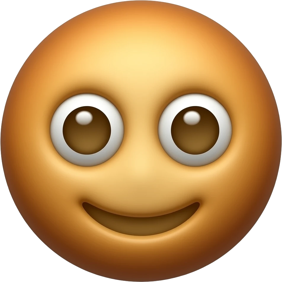 Колобок из теста с глазами и ртом очень миленький emoji