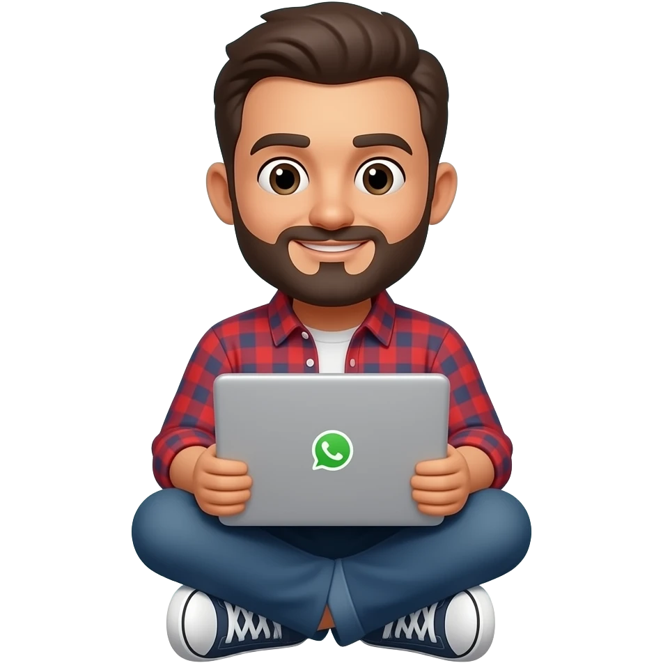 whatsapp guy sitting emoji