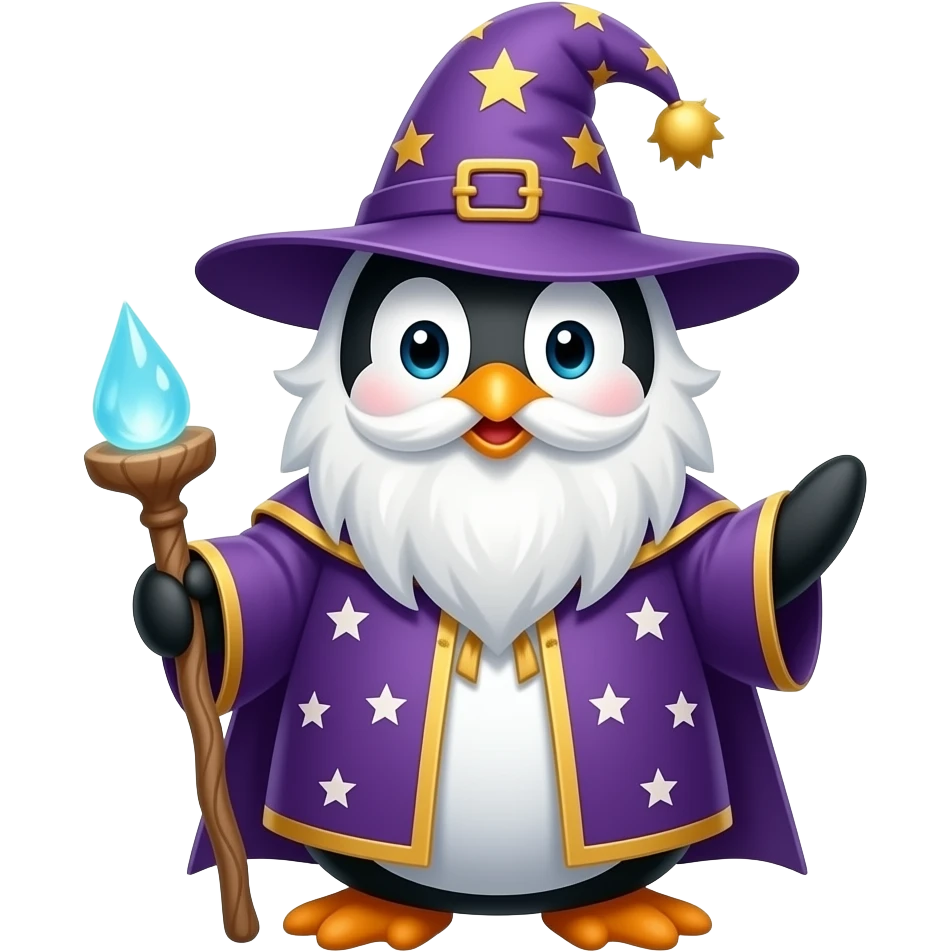 Penguin Wizard emoji