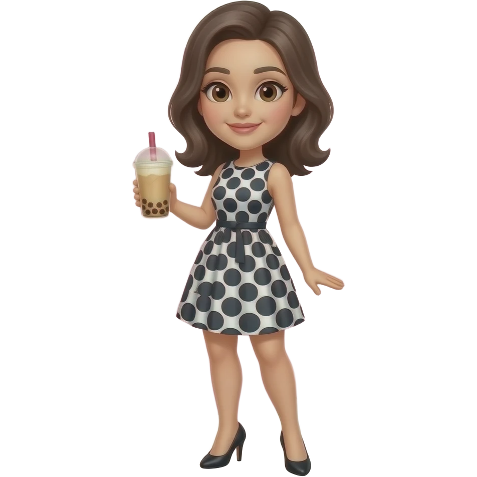 🧋👗👠🩷 emoji