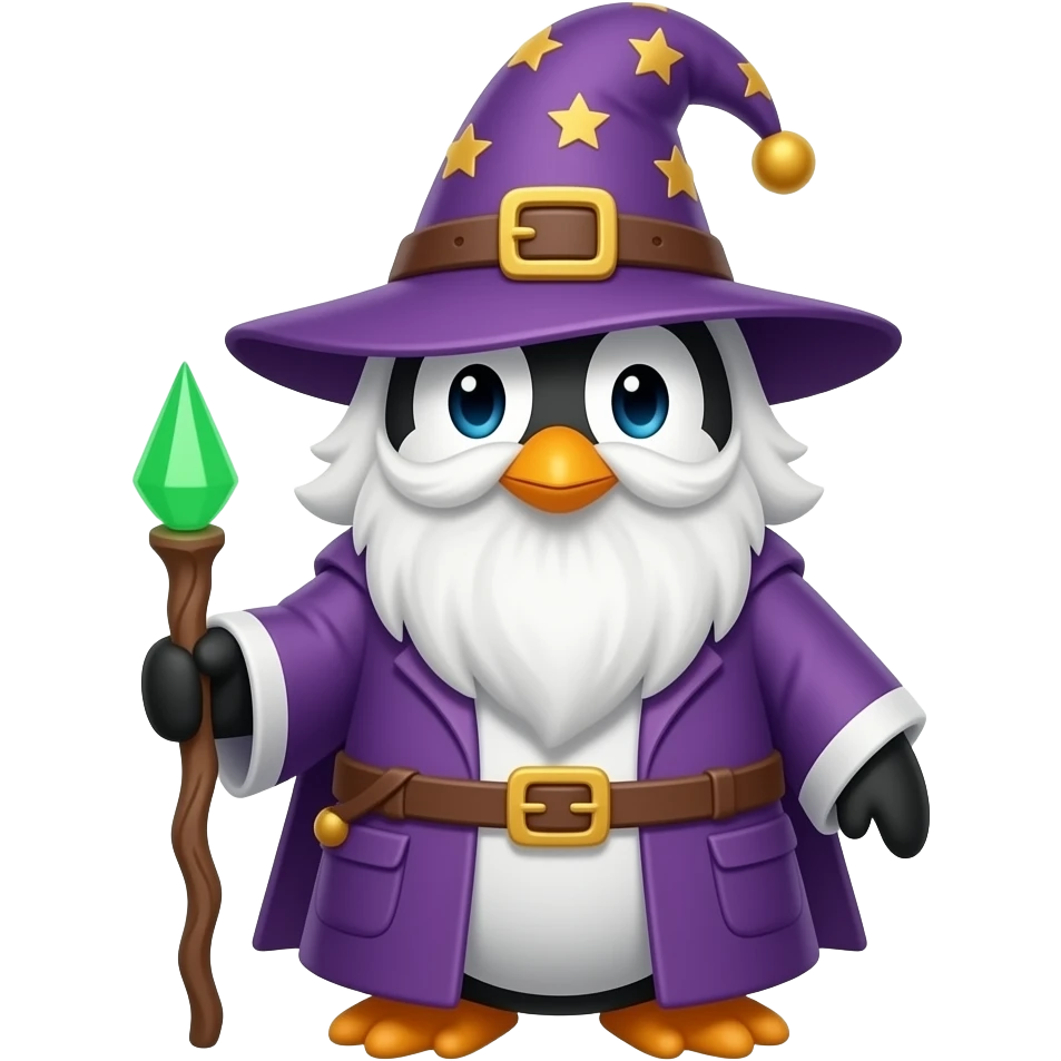 Penguin Wizard emoji