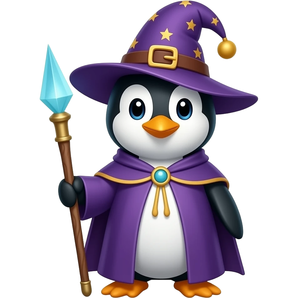 Penguin Wizard emoji