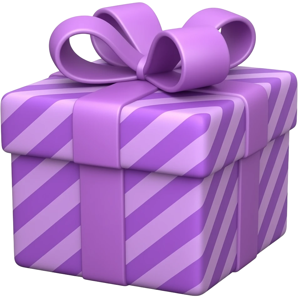 purple gift emoji