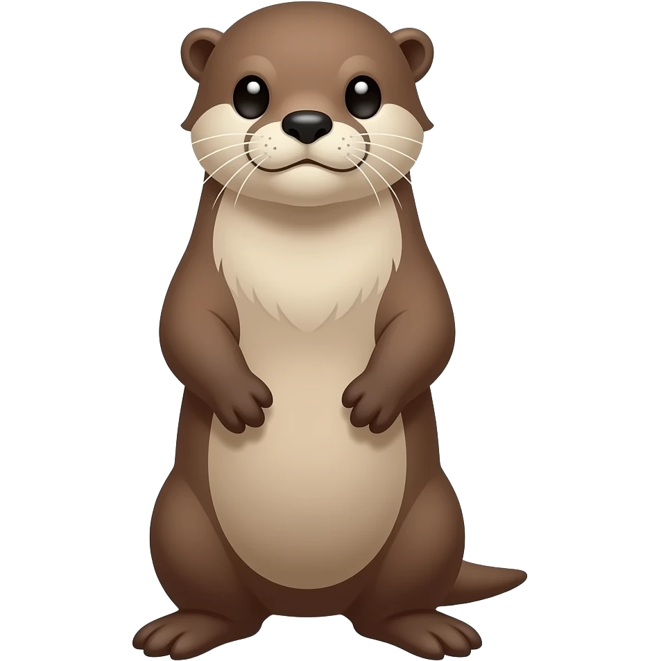Otter standing 2 lags emoji