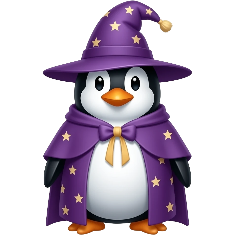 Penguin Wizard emoji