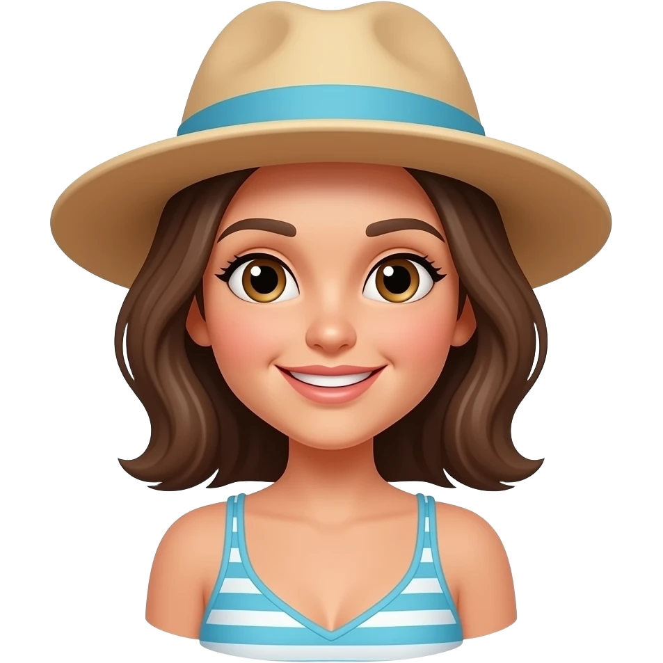 bust shot of Beach Tourist emoji