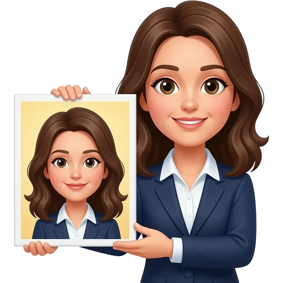women showing her art emoji