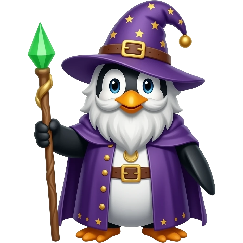 Penguin Wizard emoji