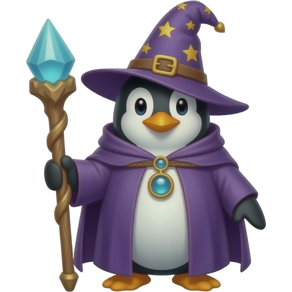 Penguin Wizard emoji