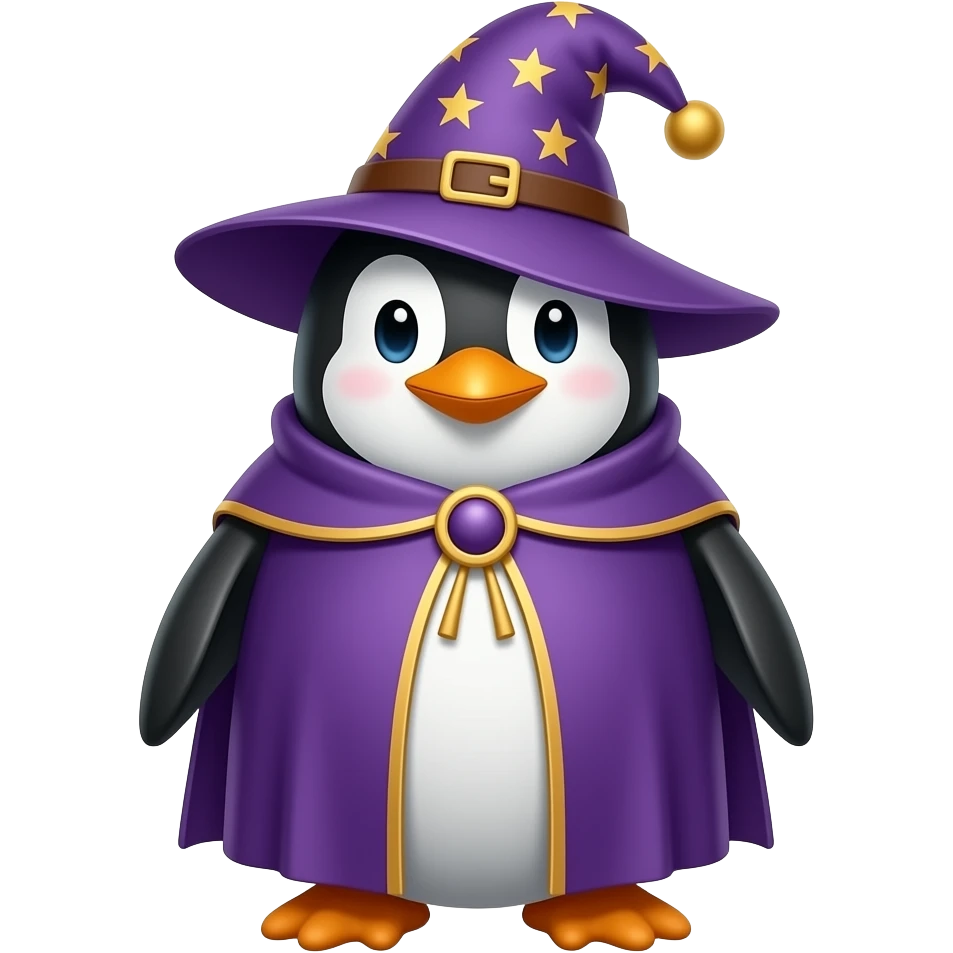 Penguin Wizard emoji