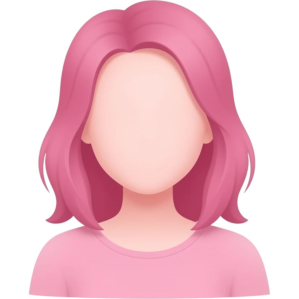 Emoji de la silueta de una persona mujer en color rosado emoji