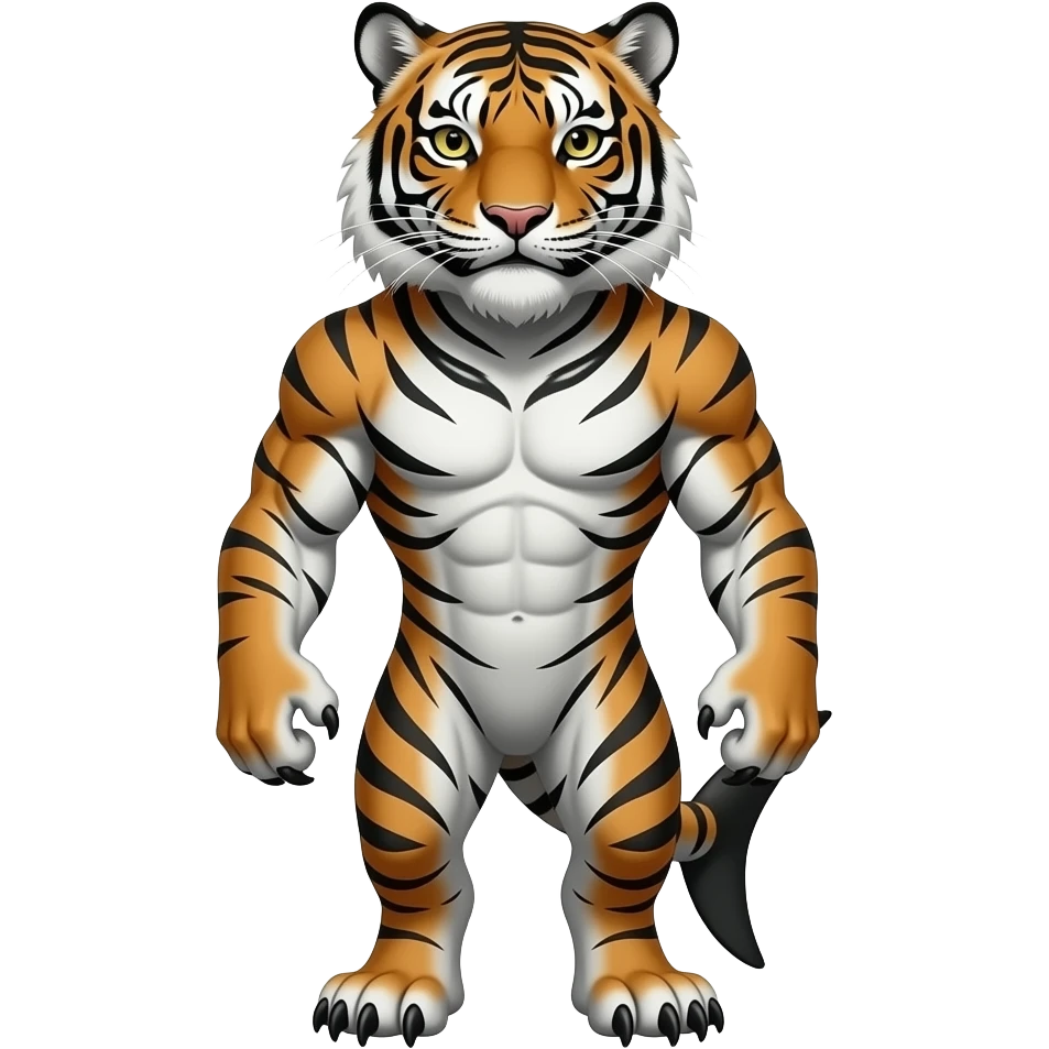Tiger and  shark fusion emoji