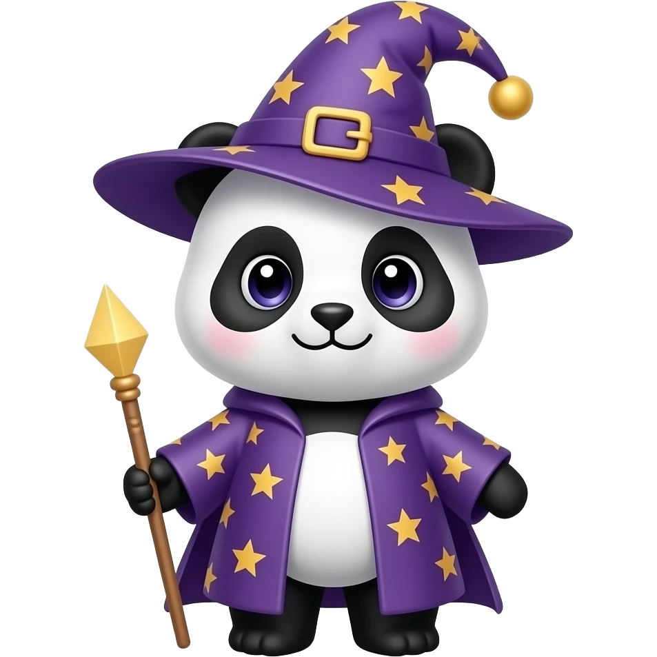 A CUTE PANDA wizard emoji