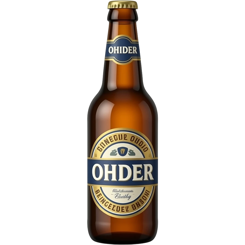 bottle with cider with a label emoji