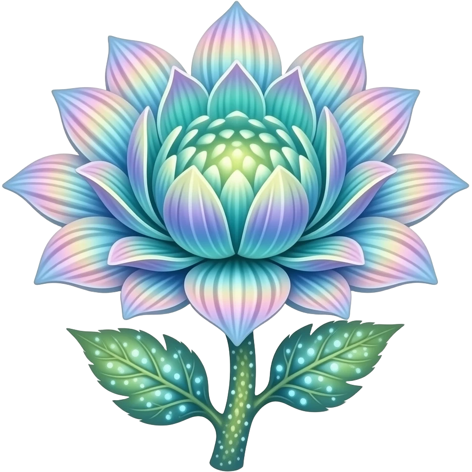 Magic alien flower emoji