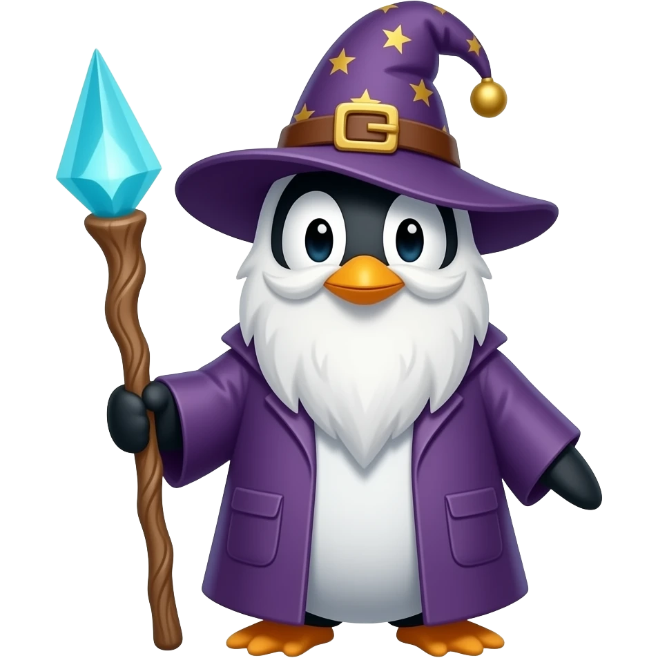 Penguin Wizard emoji