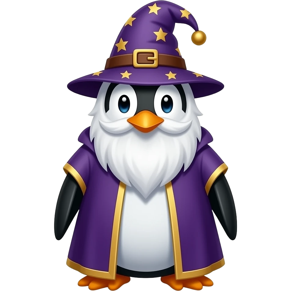 Penguin Wizard emoji