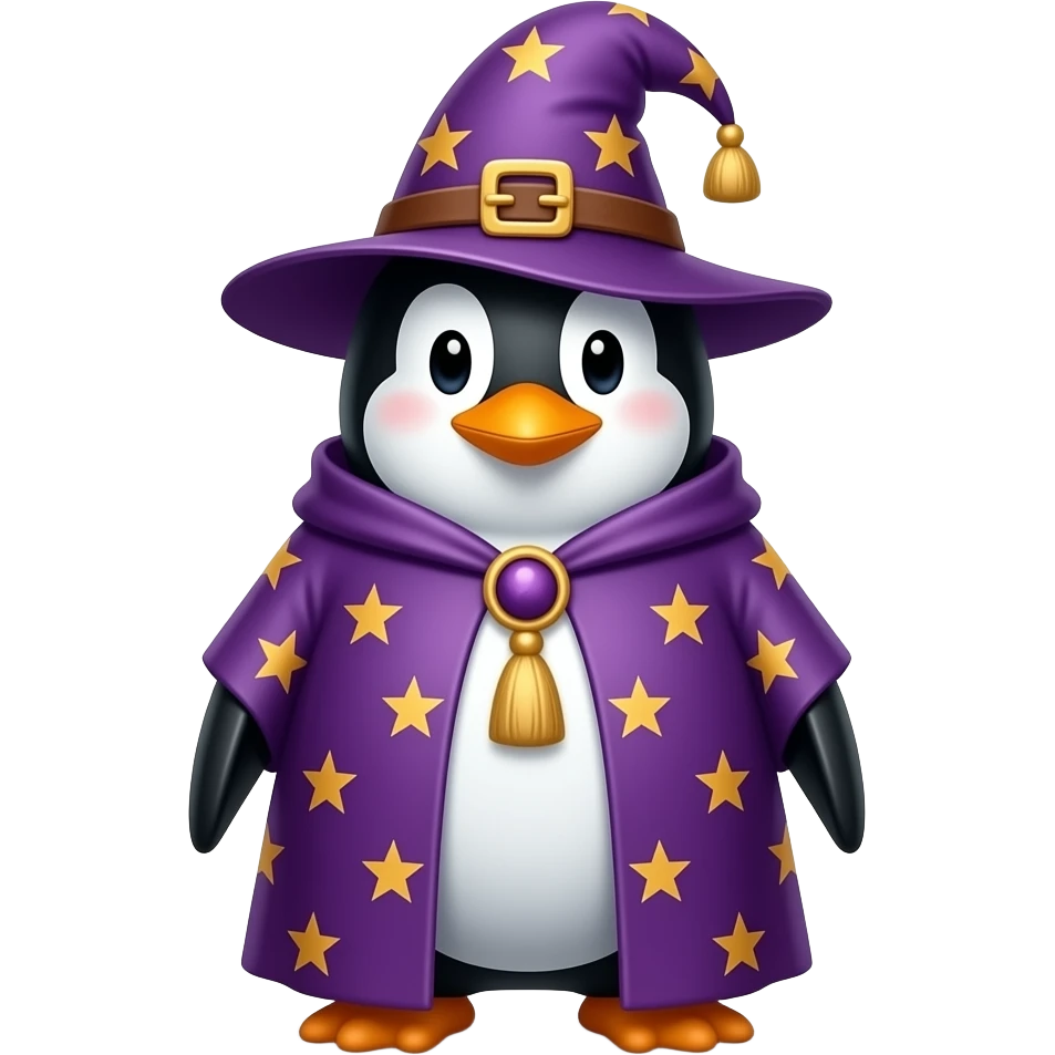Penguin Wizard emoji